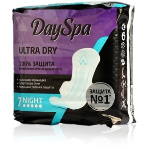 Day Spa прокладки Ultra Dry Night, 6 капель, 7 шт.