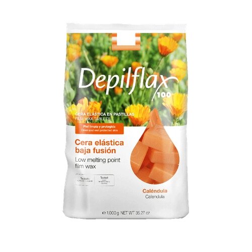 Depilflax Пленочный воск в брикетах для депиляции Календула CALENDULA, 1 кг