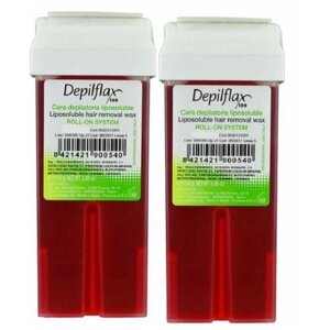 Depilflx100 Набор для депиляции воск вино/tinto 110 г (2 шт)