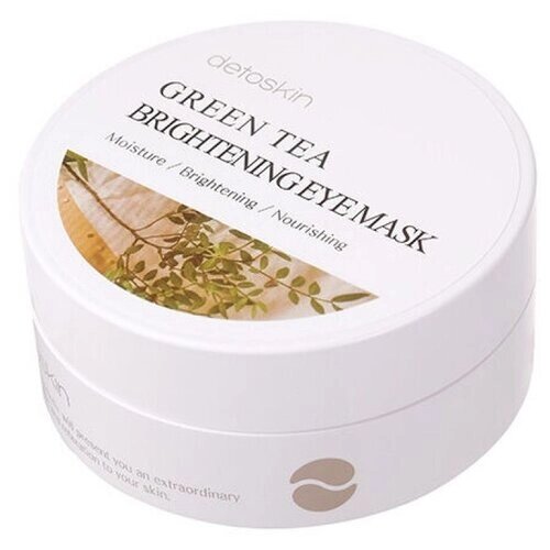 Detoskin Гидрогелевые патчи с зеленым чаем Green tea brightening eye mask, 60 уп.