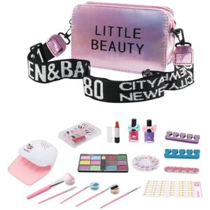 Детская сумка-косметичка "LITTLE BEAUTY"отличный подарок для девочки/ Набор косметики в стильной сумке/ Бьюти-бокс