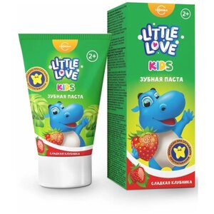 Детская зубная паста с ароматом сладкой клубники 62 гр Little Love