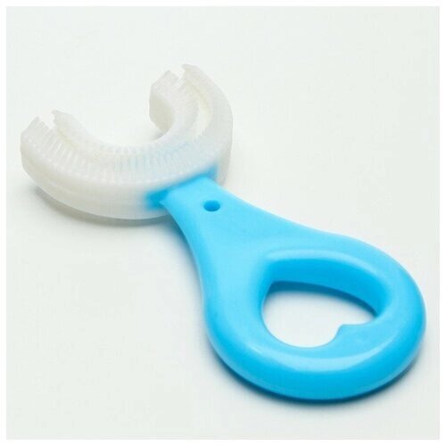 Детская зубная щетка-массажер, силикон, цвет голубой. В упаковке шт: 1