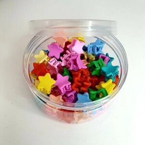 Детские заколки краб-малый цветной набор ( 70 штук (5штук/яркие детские заколки / заколки краб детский.