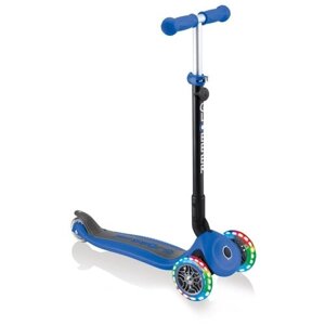 Детский самокат-беговел 3-колесный GLOBBER Go Up Foldable Lights , синий