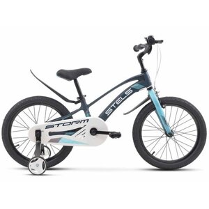 Детский велосипед Stels Storm KR 18 Z010, год 2024, цвет Синий-Зеленый