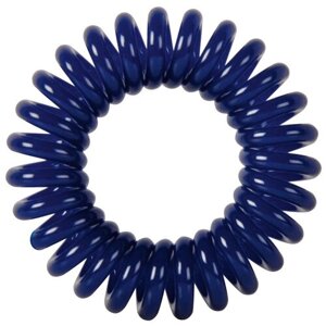 Dewal Beauty Резинки для волос, серия "Пружинка", 3 шт/уп, D 50 мм, полимерный материал, цвет темно-синий (DBR021)
