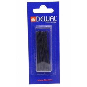 Dewal Шпильки для волос прямые 60 мм, черный, 24 шт.