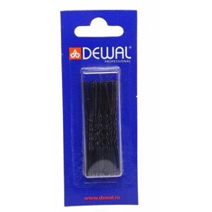 Dewal Шпильки для волос волна 60 мм, черный, 24 шт.