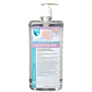Дезинфицирующее жидкое мыло Асептик-МЛ 1 литр с дозатором