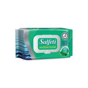 Дезинфицирующие салфетки Salfeti 72шт, антибактериальные, 3шт