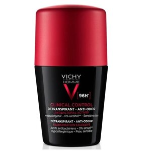 Дезодорант-антиперспирант шариковый Vichy Homme Clinical Control против избыточного потоотделения. 50 мл