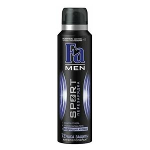 Дезодорант-антиперспирант спрей мужской FA Men Sport Перезарядка, 150 мл - 4 шт.