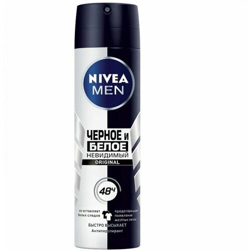 Дезодорант мужской NIVEA For Men Черное и Белое Невидимая защита