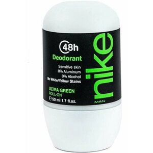 Дезодорант мужской шариковый парфюмированный Nike Man Ultra Green 48H 50 мл (из Финляндии)