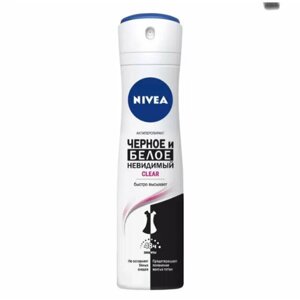 Дезодорант женский Nivea для черного и белого Clear, спрей, 150 мл