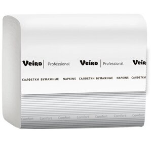 Диспенсерные салфетки Veiro Professional Comfort 16.2х21 см, белые, 2-слойные, 220 листов в пачке, 15 пачек