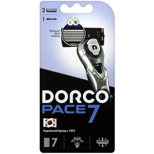 Dorco PACE 7 Мужской бритвенный станок с 7 лезвиями + 1 сменный картридж