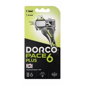 DORCO Станок для бритья Dorco Pace 6 Plus SXA5002 муж. 2 сменные кассеты