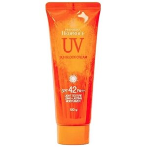 Дп SUN крем солнцезащитный для лица и тела premium deoproce UV sunblock CREAM SPF42 PA 100g