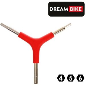 Dream Bike Ключ велосипедный Dream Bike, Y-образный, 6/5/4 мм
