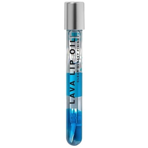 Двухфазное масло для губ influence beauty Lava lip oil увлажняющее, уход и глянцевый финиш, тон 03: прозрачный синий, 6мл