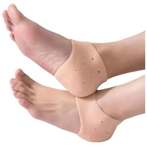 Дышащие силиконовые носочки для пяток от трещин, мозолей, 1 пара