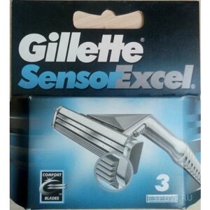 Джилет / Gillette Sensor Excel - Сменные кассеты для бритья 3 шт