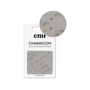 E. Mi, 3D-стикеры №178 Цветы золото Charmicon 3D Silicone Stickers