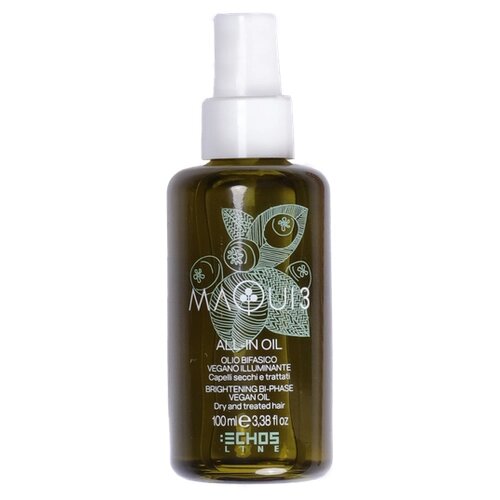 Echosline масло двухфазное Maqui 3 All-In Oil для сияния сухих и истощенных волос, 100 мл, спрей