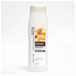 ECOandVIT Бальзам для волос ECOandVIT SOS "Питательный, Яичный с медом", 400 мл