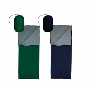 Ecos Спальный мешок-одеяло СМ001 (зелёный/серый+синий/серый) 102086 .