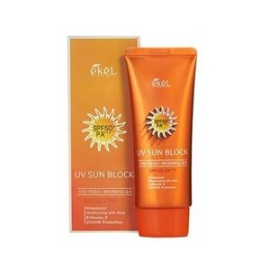 Ekel Крем солнцезащитный с экстрактом алоэ - UV sun block SPF50/PA, 70г
