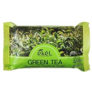 Ekel Мыло косметическое с экстрактом зеленого чая Peeling Soap Green Tea, 150 гр