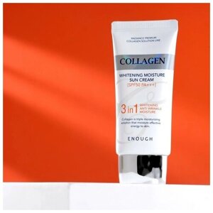 ENOUGH Солнцезащитный крем для лица ENOUGH 3 в 1 с морским коллагеном SPF50 PA, 50 мл