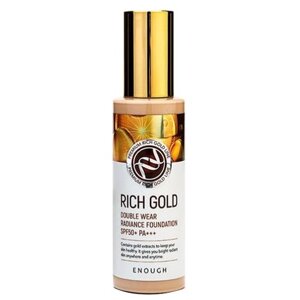 Enough Тональный крем Rich Gold Double Wear Radiance Foundation, SPF 50, 100 мл/100 г, оттенок:21