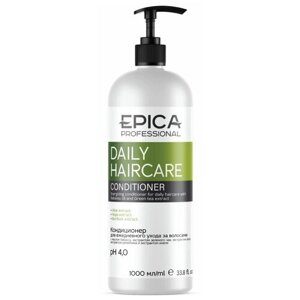 Epica Professional Daily Haircare Кондиционер для ежедневного ухода с маслом бабассу и экстрактом зеленого чая, 1000 мл.