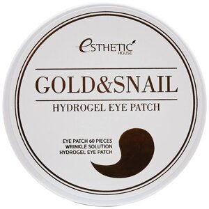 Esthetic House гидрогелевые патчи для век с экстрактом слизи улитки и золота Gold & Snail Hydrogel Eye Patch, 60 шт.