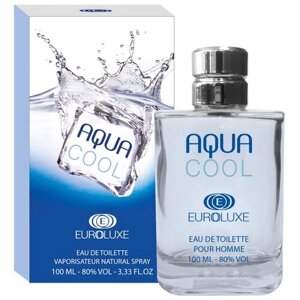 Euroluxe Туалетная вода для мужчин Aqua Cool (Аква кул) свежий, морской, фужерный, 100 мл