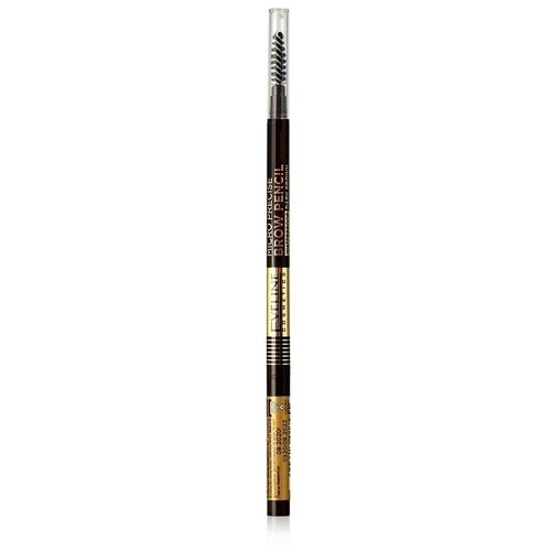 Eveline Cosmetics Карандаш для бровей Micro Precise Brow Pencil, оттенок темно-коричневый