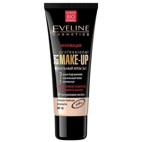 Eveline Cosmetics тональный крем Art Professional Make Up, SPF 10, 30 мл/30 г, оттенок: слоновая кость