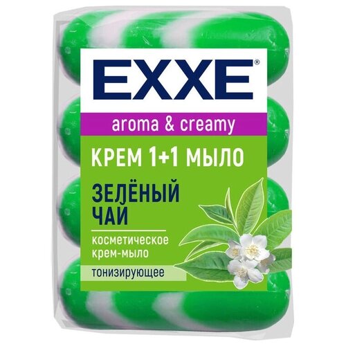 EXXE Крем-мыло 1+1 Зелёный чай, 4 шт., 90 г