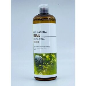 FARM STAY Очищающая вода для лица с муцина улитки Pure Natural Cleansing Water Snail 500мл
