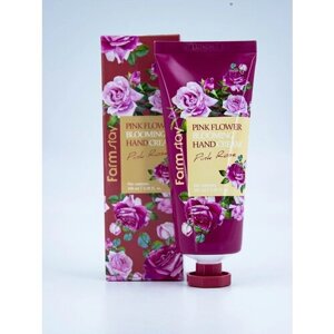 Farmstay - крем для рук с экстрактом лепестков розы PINK flower blooming HAND CREAM PINK ROSE, 100 ML