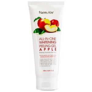 FarmStay~Пилинг-скатка с экстрактом яблока~All-In-One Whitening Peeling Gel Apple