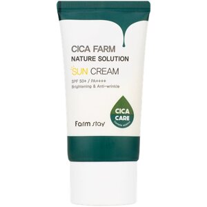 FarmStay Восстанавливающий солнцезащитный крем, SPF50+PA Cica Farm Nature Solution Sun Cream, 50 г