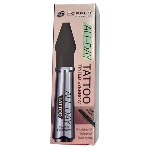 Farres Корректор для бровей All-Day Tattoo Tinted Eyebrow, 5.5 мл, dark brown