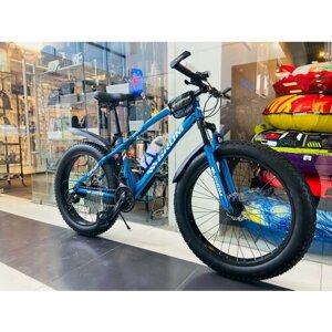 Fatbike Горный велосипед Фэтбайк GROM, 26*4.0 дюймов / взрослый, мужской и женский для прогулки / скоростной, спортивный велик для подростков синий