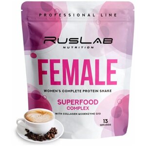 FEMALE-протеин для похудения, белковый коктейль для девушек (416 гр), вкус капучино