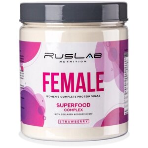 FEMALE-протеин для похудения, белковый коктейль для девушек (700 гр), вкус клубника со сливками
